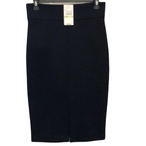 Michael Michael Kors Ribbed Pencil Skirt, Black - Picture 2 of 10